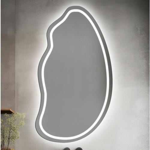 Lustro o organicznym kształcie z podświetleniem -TOPAZ LED II